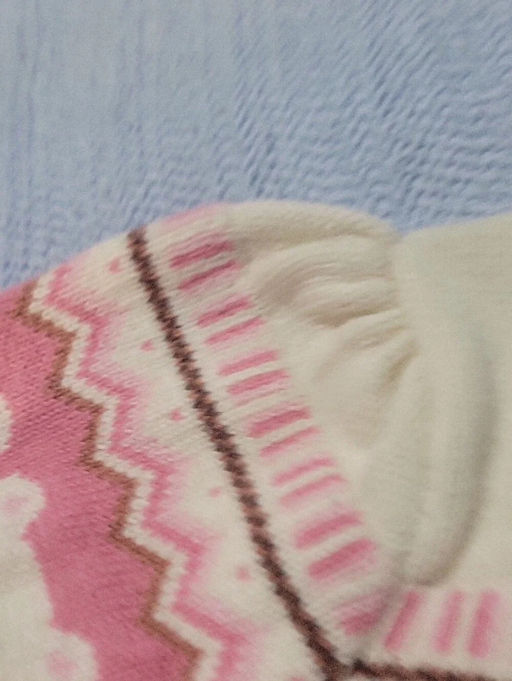 Gymboree Cream, Pink & Brown Bear Fair Isle Sweater